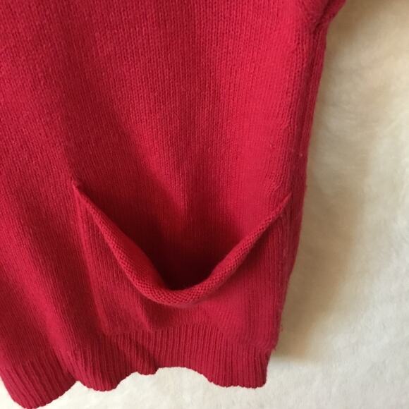 BCBGMaxAzria Red Quarter Sleeve Cowl Neck Sweater - Picture 5 of 11